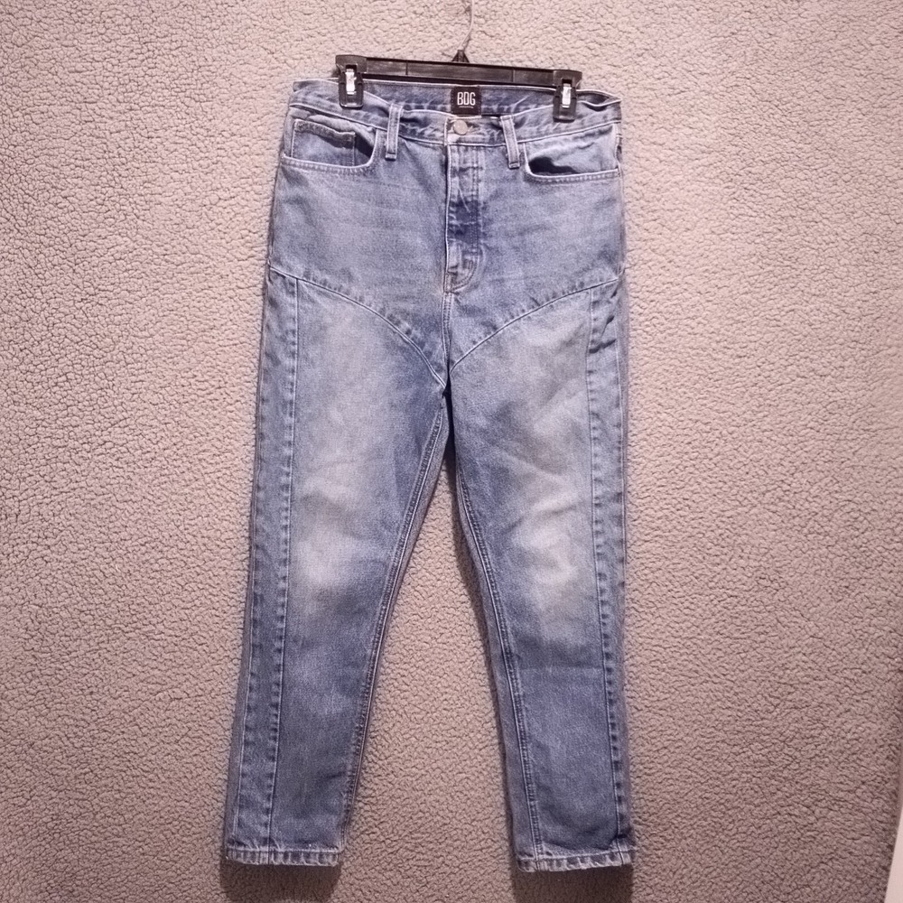 Urban Outfitters BDG Jeans Mens Sz 31x30 Blue High Rise Slim Straight Narrow